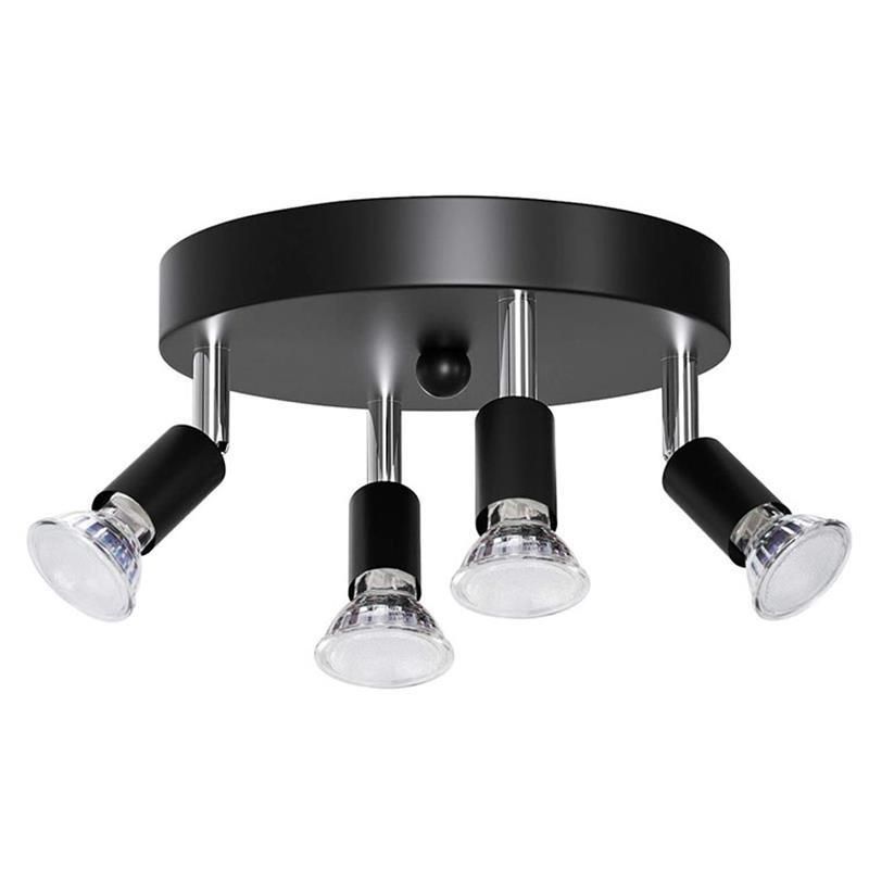 Modern Minimalist Black Three-Head Four-Head Ceiling Lamp Indoor Corridor Aisle LED Spotlight