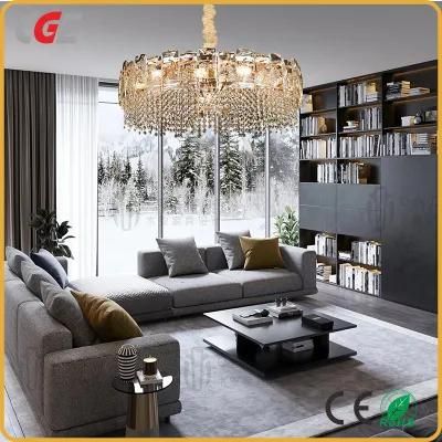 Luxury Golden Ceiling Pendant Light Modern Crystal Chandelier for Villa