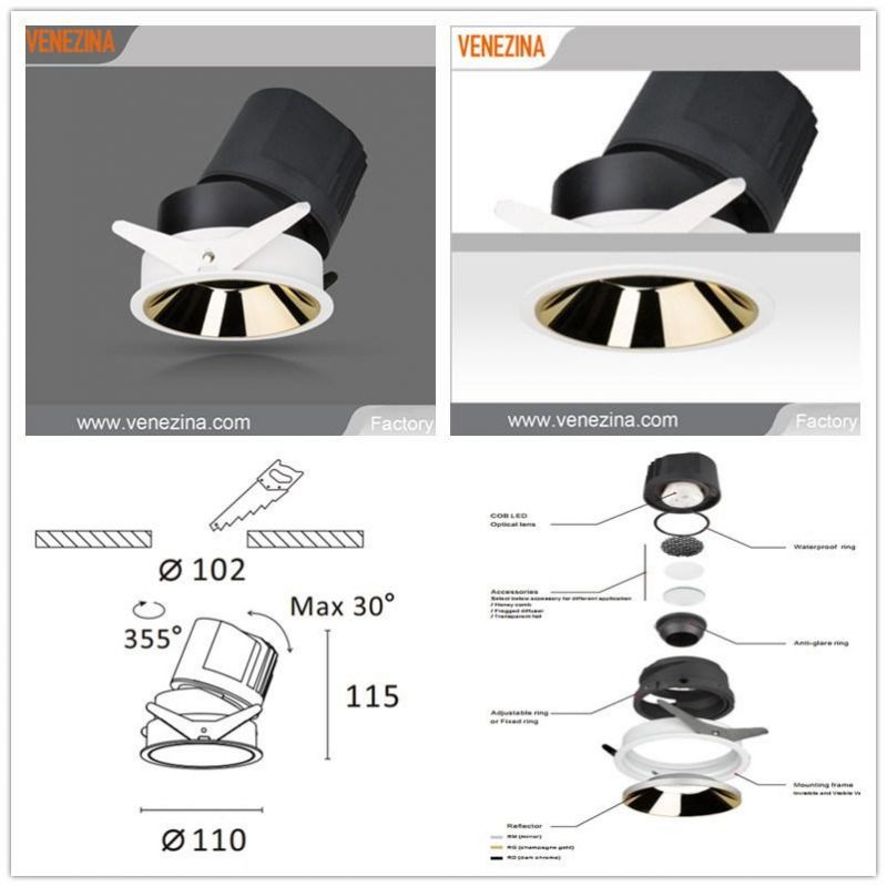 R6296 Durable RoHS Certificated Adjustable LED Down Light