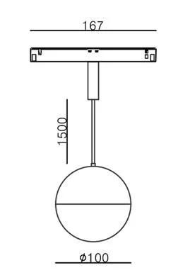 Hot Sale Low Voltage DC48V 7W CREE Magnetic Track Lighting Rail Light System Supply LED Pendant Light