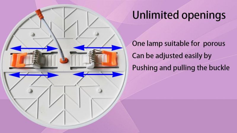 24W Round LED Light Panel LED Recessed Downlight Ceiling Lamps Lighting Grille Light Frameless Downlight