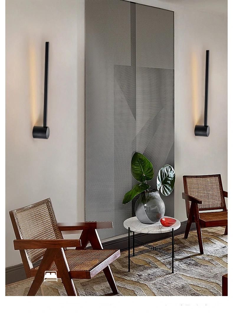 LED Modern Living Room Long Line Lamp Wall Lamp Minimalist Highlight Aluminum Indoor Corridor Aisle Background Wall Lamp