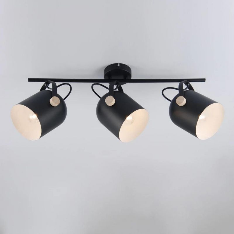 New Design Metal Material & Wood Wall Lamp White/Black Color E27 Spot Wall Light for Home Decoration Spot Light