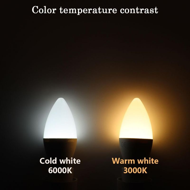 C37 3W B22 E14 E27 Socket Lic Driver LED Bulb Candle Lamp Light for Indoor Decorative