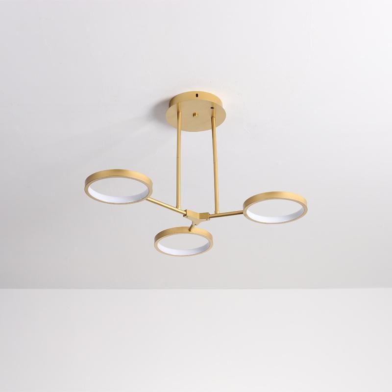 Zhongshan 3 Rings Chandelier Acrylic LED Ceiling Lights