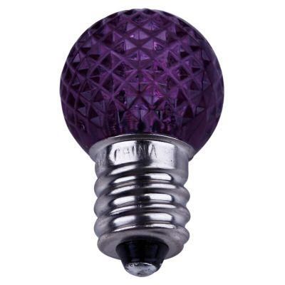 High Brightness G20 E12 Faceted Smooth Purple Bulb for Christmas Decoration