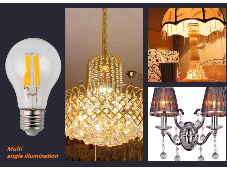 A60 Dimmable LED Filament Bulb Light 4W