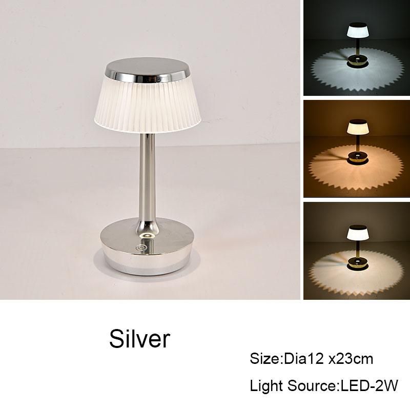 Acrylic LED Touch Dimmable Portable Light Cordless Powered Battery Clear Dining Luxury Restaurant Table Lamp with CCT and Brightness Adjustable Lights Lamps