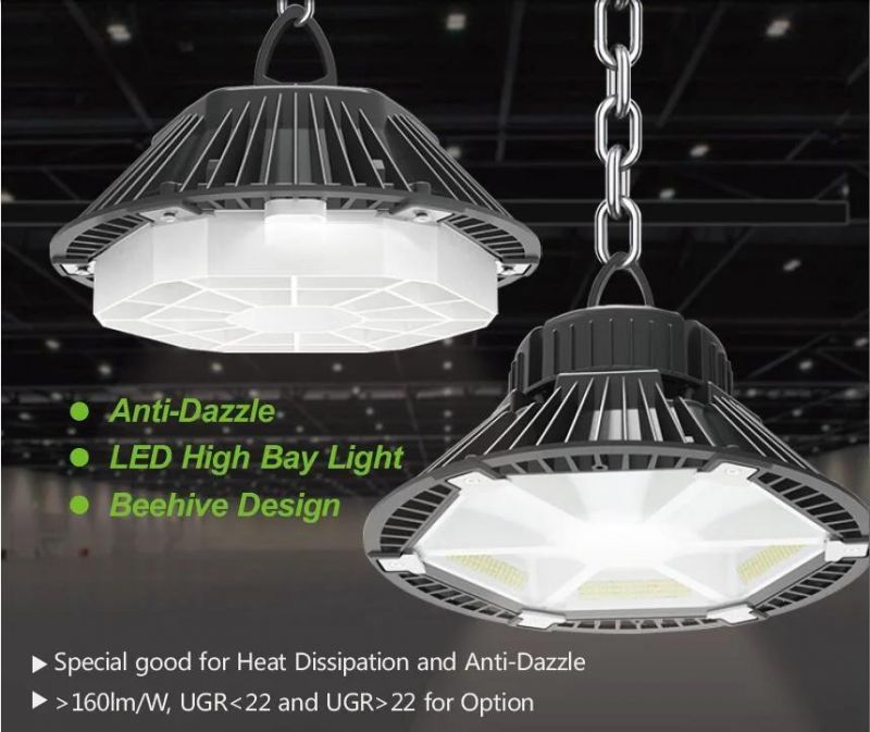 No Glare Warehouse Pendant Lamp 100watts 150W 200W LED High Bay UFO Light