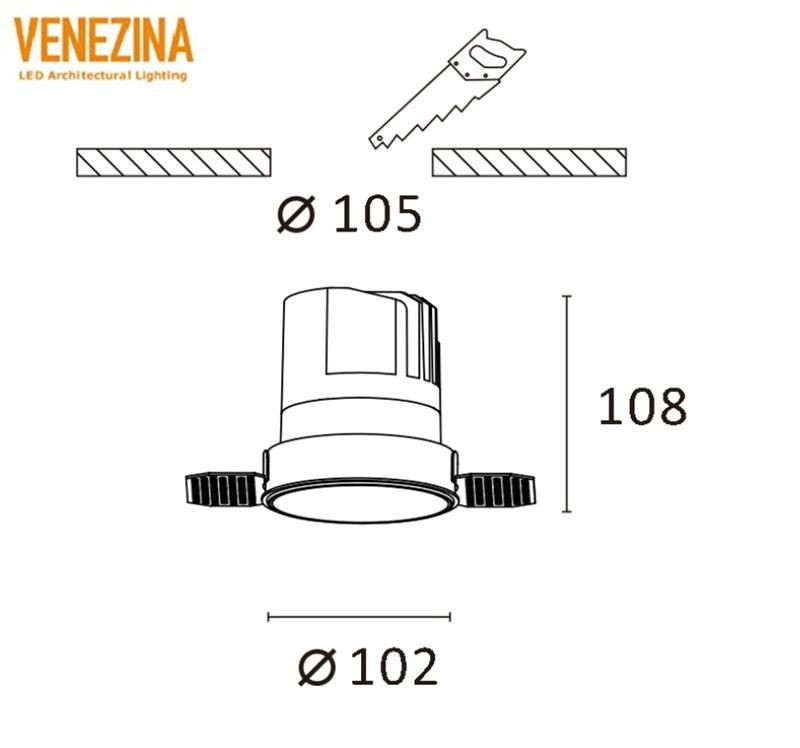 6W 10W 15W 20W IP44 Dimming Lighting Fixture LED Downlight LED Ceiling Light LED Spot Light LED Light LED Down Light