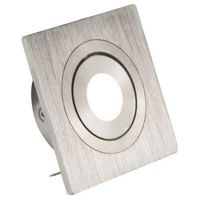 DC12V1w Square Slim LED High Lumen High CRI Aluminium Anodized Cabinet Light