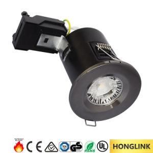 Black Chrome Bezel Changeable Dimmable GU10 Fire Rated COB LED Downlight