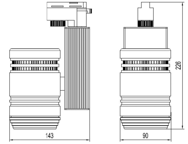 OEM Shop Decoration Constant Current 15W 20W 25W 30W IP20 White Color Aluminum LED Track Light Best for Project