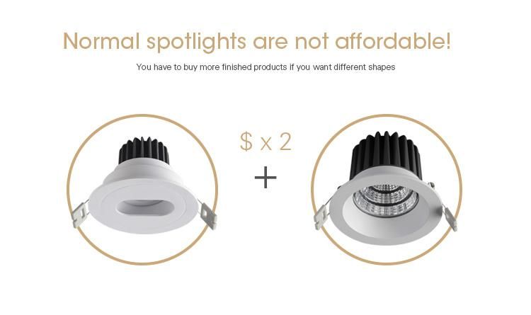 Three Heads Downlight Recessed COB LED Grille Lamp 3*9W