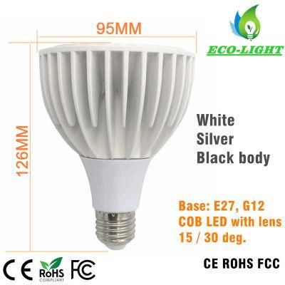 Aluminum Radiator E27 24deg 36deg 60deg COB LED PAR 30 LED Bulb 35W 4000lm