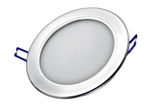 Slim Ceiling Lighting Round Silver Recessed LED Down Light 14W 6 Inch 3000K Warm White