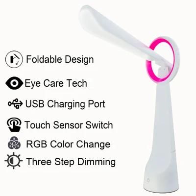 New Design Reading Lamp RGB Color Change Table Lamp with USB Operation