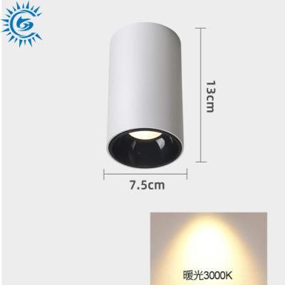 5W 7W 3000K 6000K Ra 80 White Black COB LED Wall Ceiling Track Light for Living Room Kitchen Utility Room