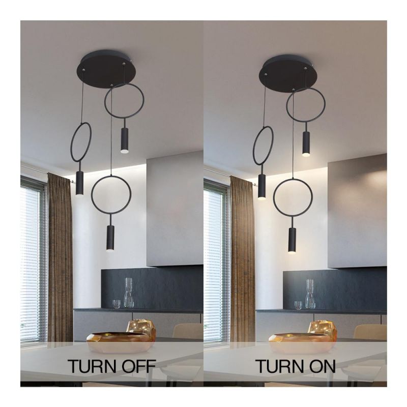 Masivel Simple Round Style Chandelier Lobby Home Pendant Lighting