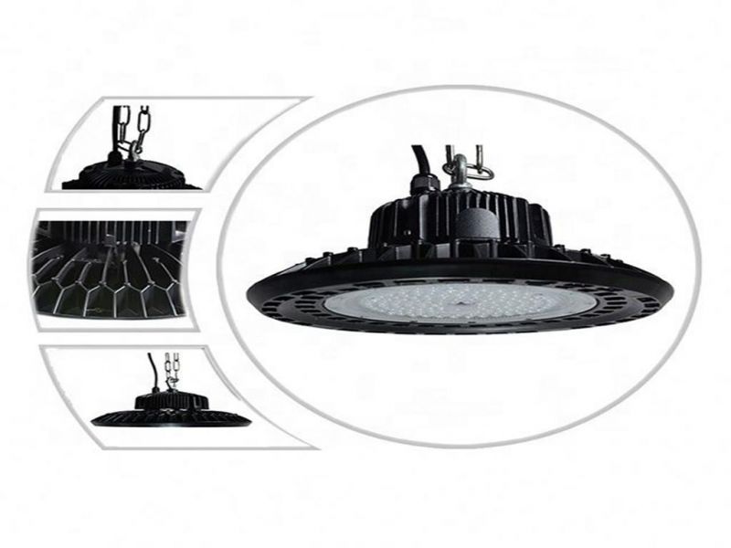 High Quality IP65 Waterproof UFO Die-Cast Aluminum LED High Bay Light with Sensor High Power Indoor and Outdoor Industrial Lighting