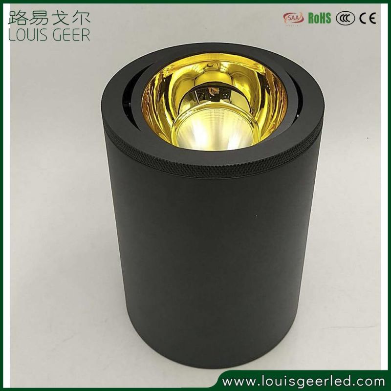 Contemporary IP65 LED Lamps Beam Angle Adjustable Recessed Cabinet Surface Mounted 15W COB LED Downlight