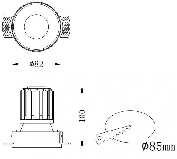 9W Trimless LED Down Light