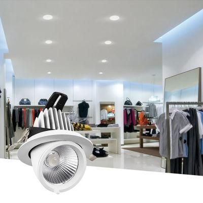 Aluminum Recessed COB LED Downlight LED Down Light for Bathrooms/Residential