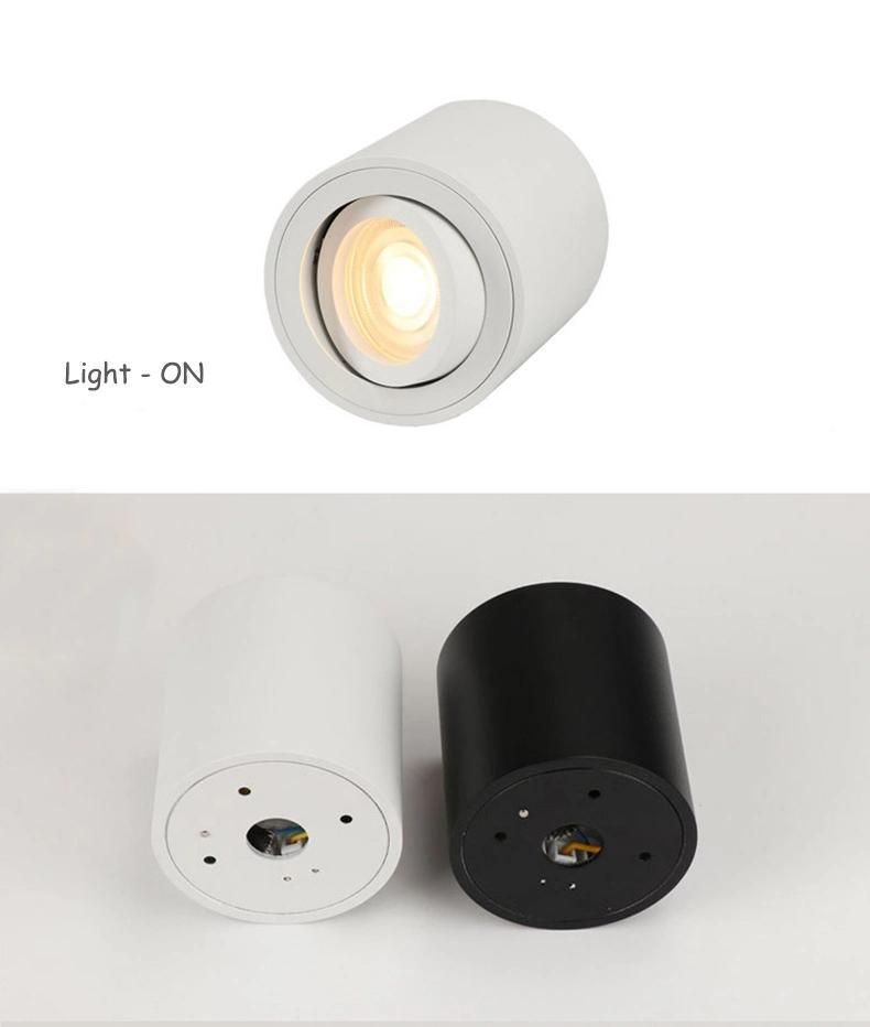 Factory Hotel Aisle Ceiling Light Bright Surface Mounted Downlight Round GU10 MR16 Spotlight with Free Opening D80mm