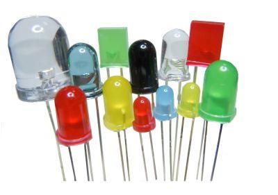 Red Blue Green Yellow Color 3mm 5mm 8mm 10mm Radial Dipped Round LED
