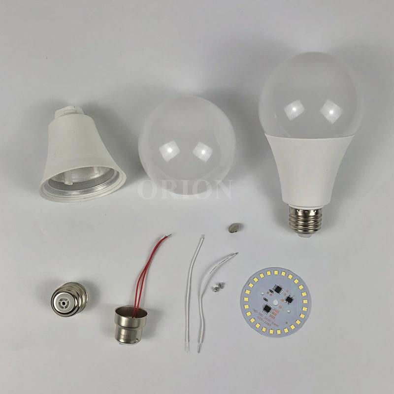 A60 Aluminum Plastic Housing E27 LED Bulb 9W