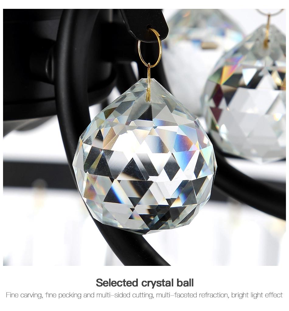 Stainless Steel K9 Crystal Fancy Gold Crystal Hangling Chandelier
