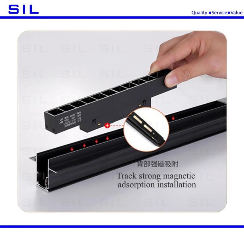 Track Rail Magnetic Light LED Rail Light CE Certificate Magnet Track Rail System DC48V Safety Touch 5watt Aluminum LED Magnetic Linear Light