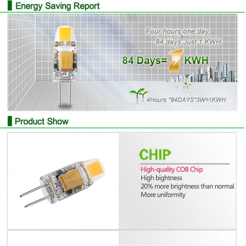 10PCS Dimmable Mini G4 LED COB Lamp 6W Bulb AC DC 12V 220V Candle Lights Replace 30W 40W Halogen for Chandelier Spotlight