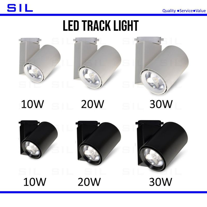 Hot Sale 20watt LED Track Light COB Lamp Ra>80 AC85-265V 110lm/W White Black Color Track Lights