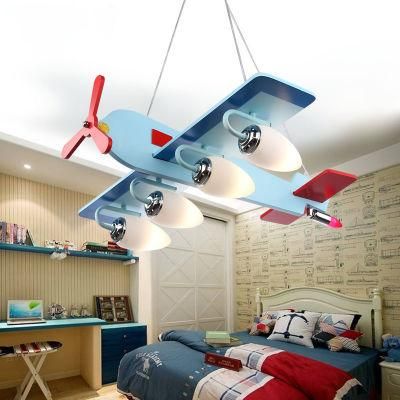 2022 New Blue Airplane Modern Ceiling Lamp Room Bedroom Nursery LED Lights for Children
