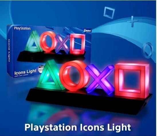 Fashionable Ornamental Sparkling LED PS4 Icon Light Decoration Accessories