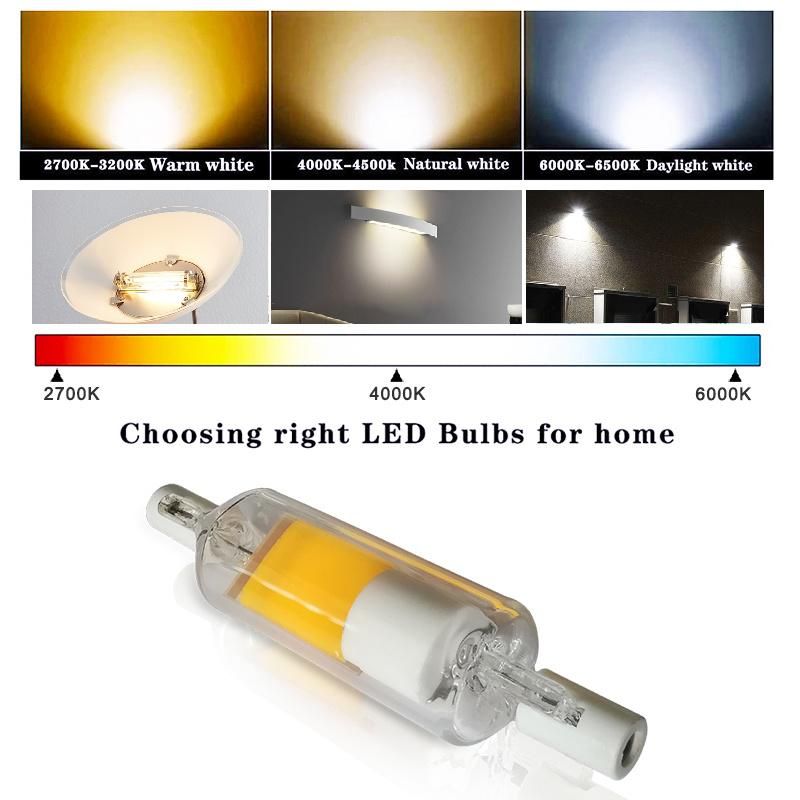 COB Chip J Type Linear 220V R7s LED Bulb