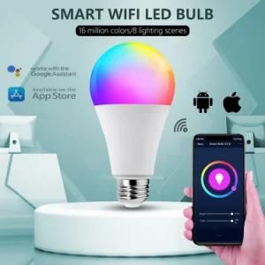 Newly Smart Bulb Color Changing LED Lighting Bulb 9W RGB E27 Lighting