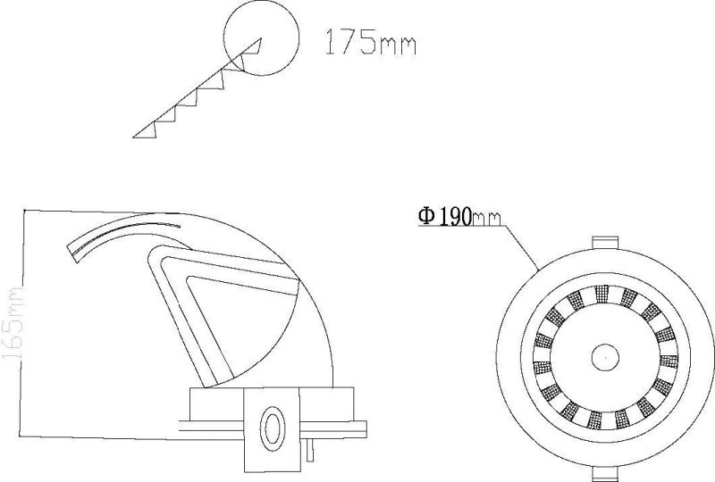 LED Dimmable Downlight 50W Adjustable 360 Degree Recessed LED Ceiling Spot Light AC110V 220V Trunk Downlight LED
