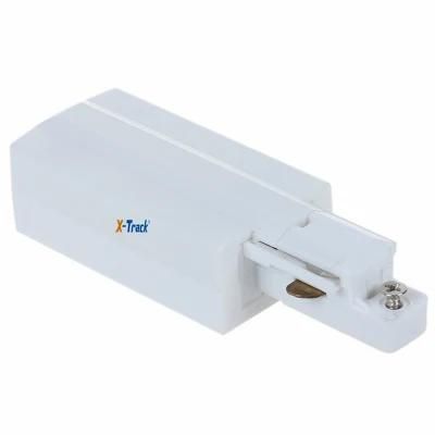 X-Track Single Circuit White Track Power Connector (R) for Light Accessories