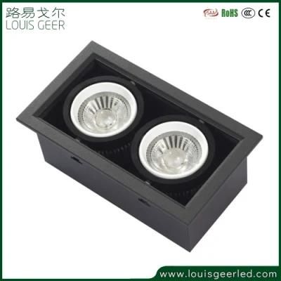 Surface Mounted COB 10W Ceiling Double Head LED Grille Light for Office Cloth Shop