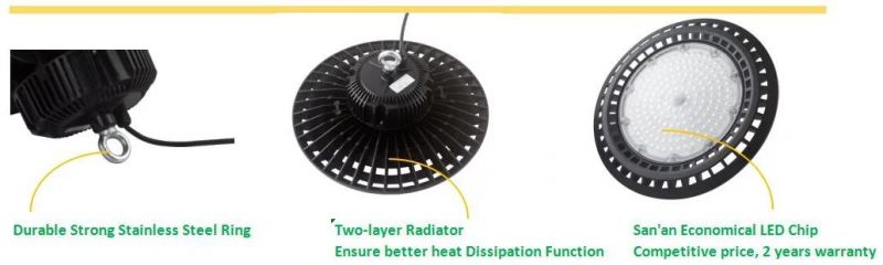 Die-Casting Distributor Industrial LED High Bay Light Super Bright 50W 100W 150W 200W UFO LED High Bay Lighting for Garage