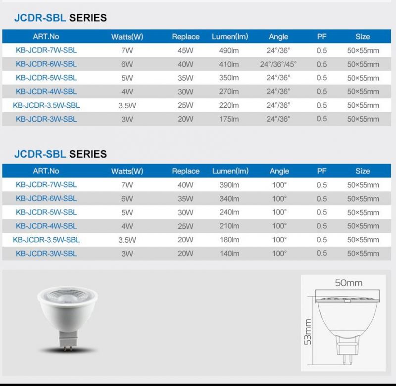 LED Bulb MR16/Jcdr-Sbl