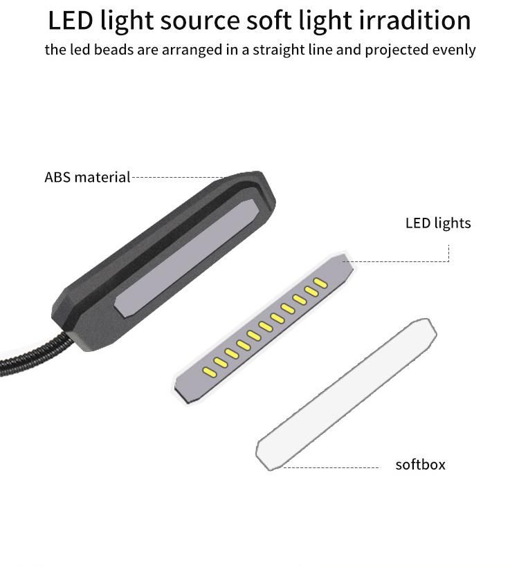 Rechargeable Reading Light Bed Lamp Clamp Light