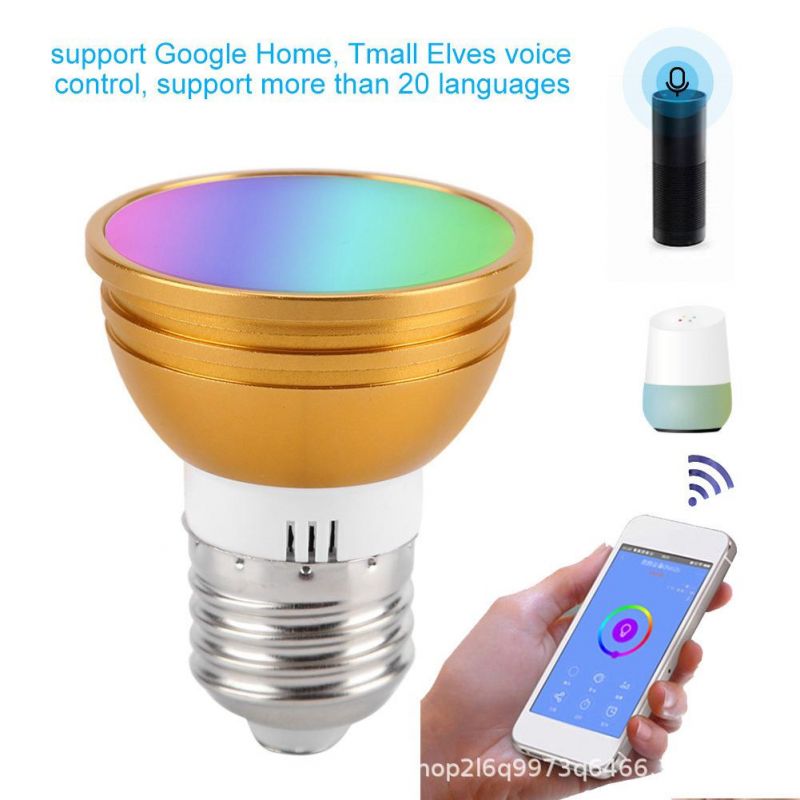 WiFi Smart LED Light Bulb E27 Dimmable Multicolor Bulb Amazon Alexa Echo, Google Home, Ifttt Tuya APP No Hub