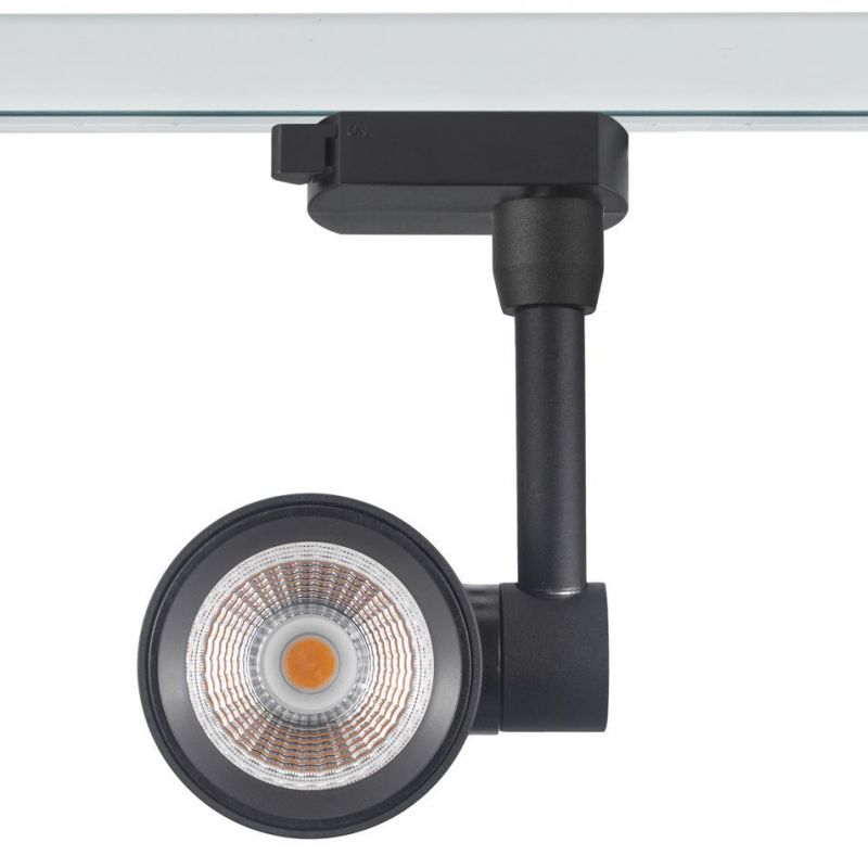 Commercial Adjustable 12W LED Lamp European Spotlight Ceiling Track Light Phase 2 COB Track Light