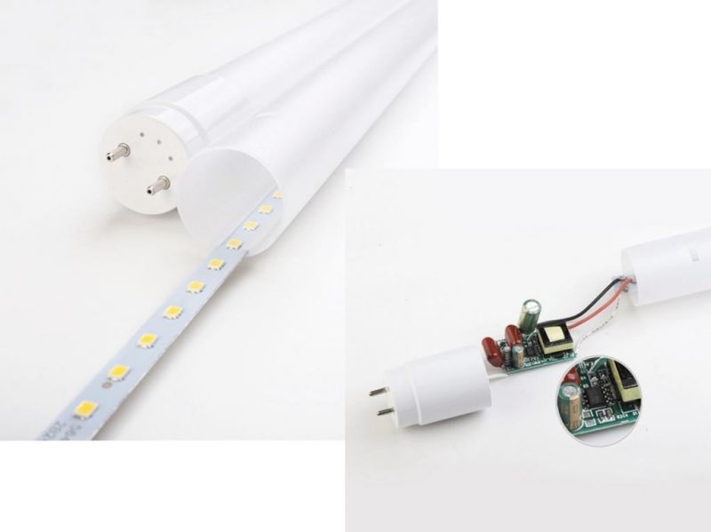 LED T8 Glass Tubes Energy-Saving Lamps 0.6m 1.2m 1.5m LED Light Energy-Saving LED Lamp/LED Indoor Bulkhead Lamp Oval/ for Balcony Bathroom Lighting