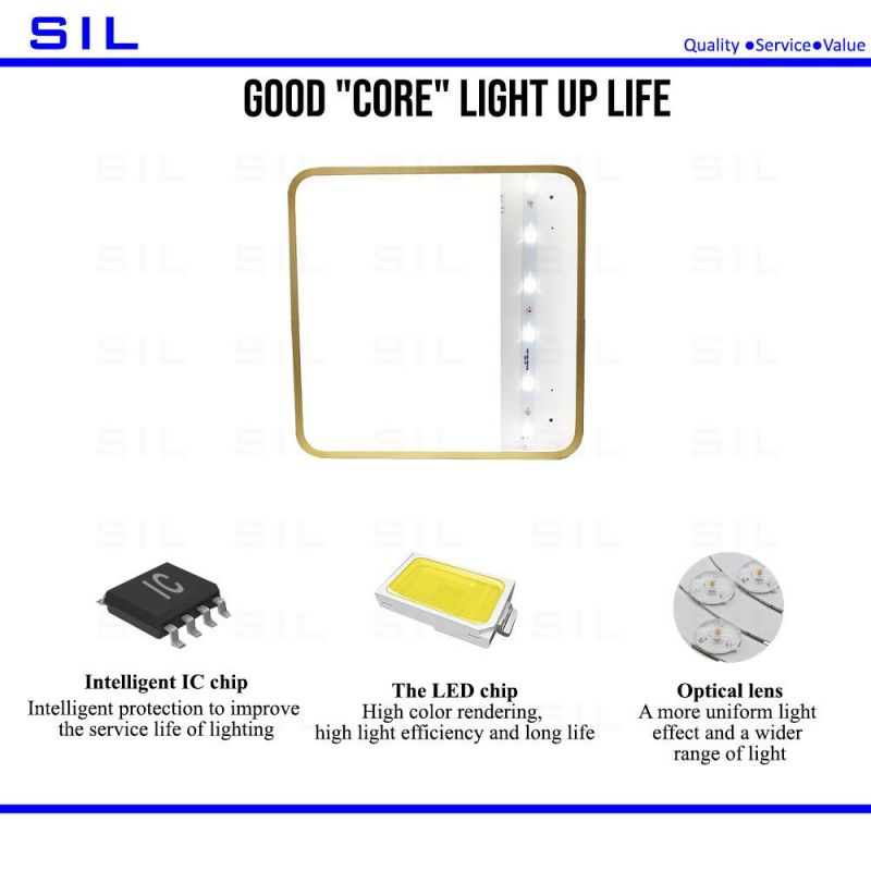 9W IP44 Waterproof LED Ceiling Lights Square Mounted LED Ceiling Light