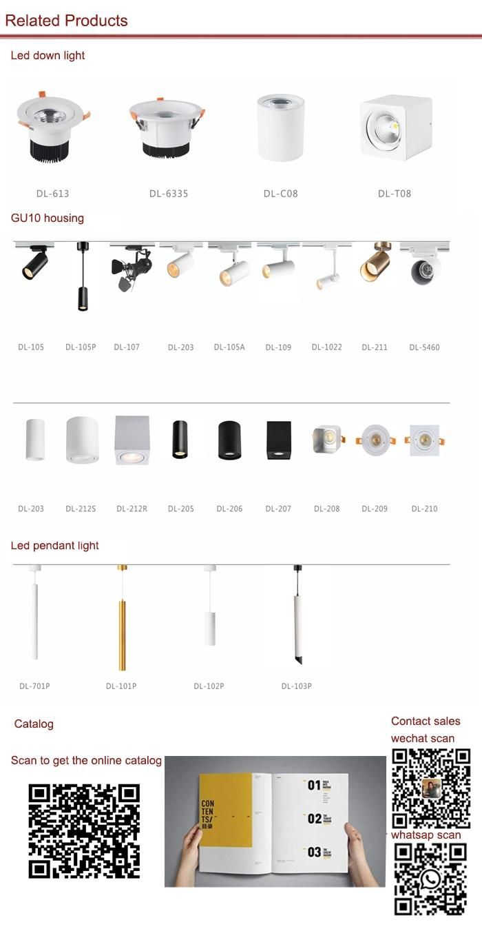 SCR Dimming/Dali Dimming 12W 20W 30W Spot Ceiling Die-Casting Aluminum COB LED Downlight