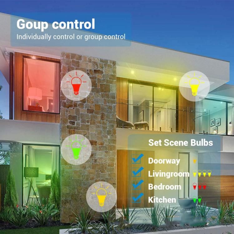 Google Home APP Remote Control Smart Bulb WiFi A60 9W